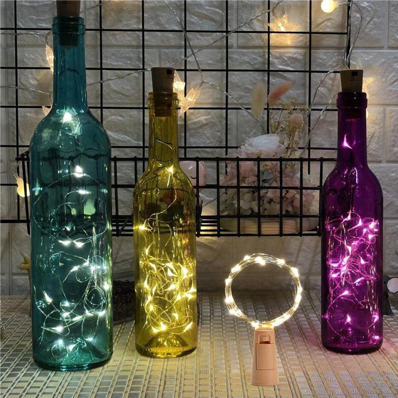 1/3/5/10pcs LED Wine Bottle Lights With Cork Battery Powered