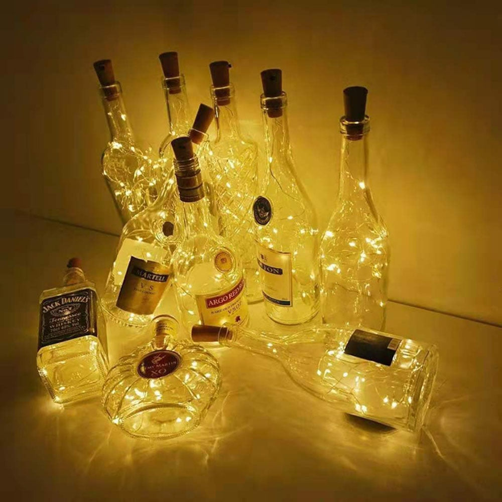 1/3/5/10pcs LED Wine Bottle Lights With Cork Battery Powered