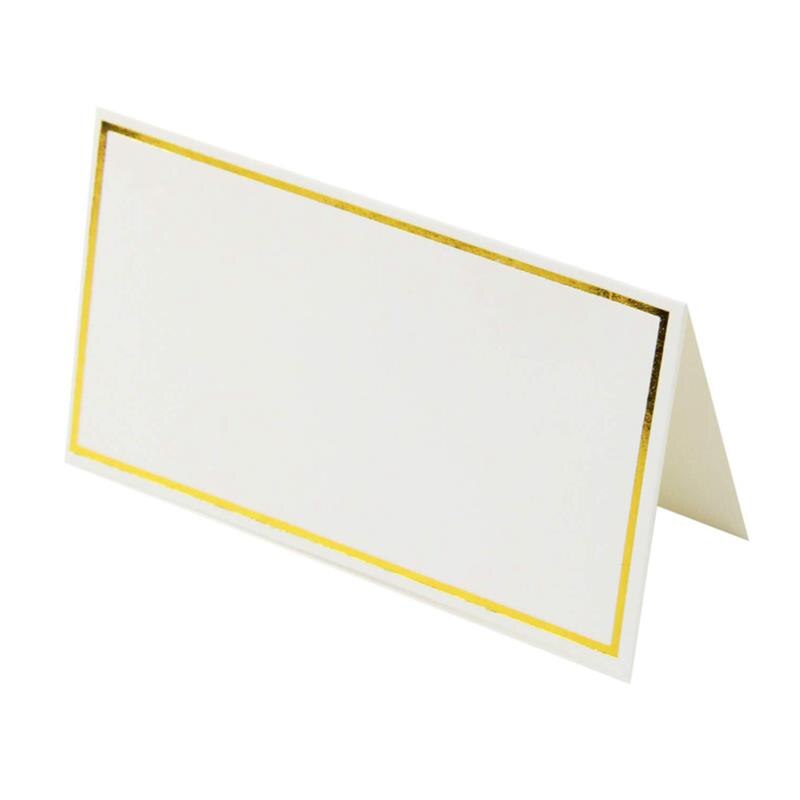 Table Place Cards With Gold Rim