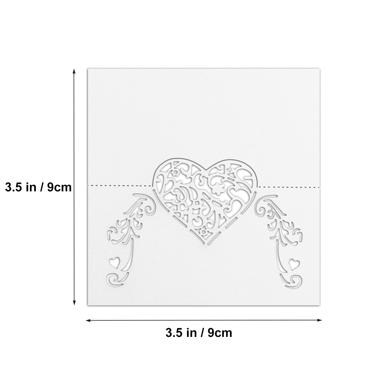 Laser Cut Heart Shaped Place Cards