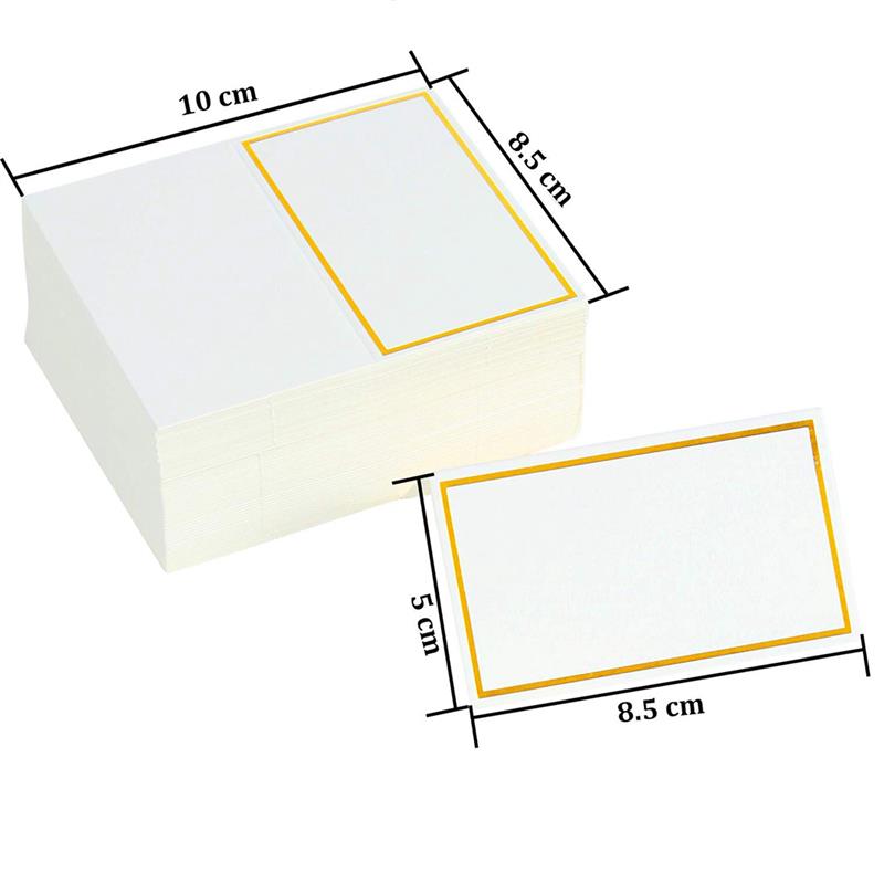 Table Place Cards With Gold Rim
