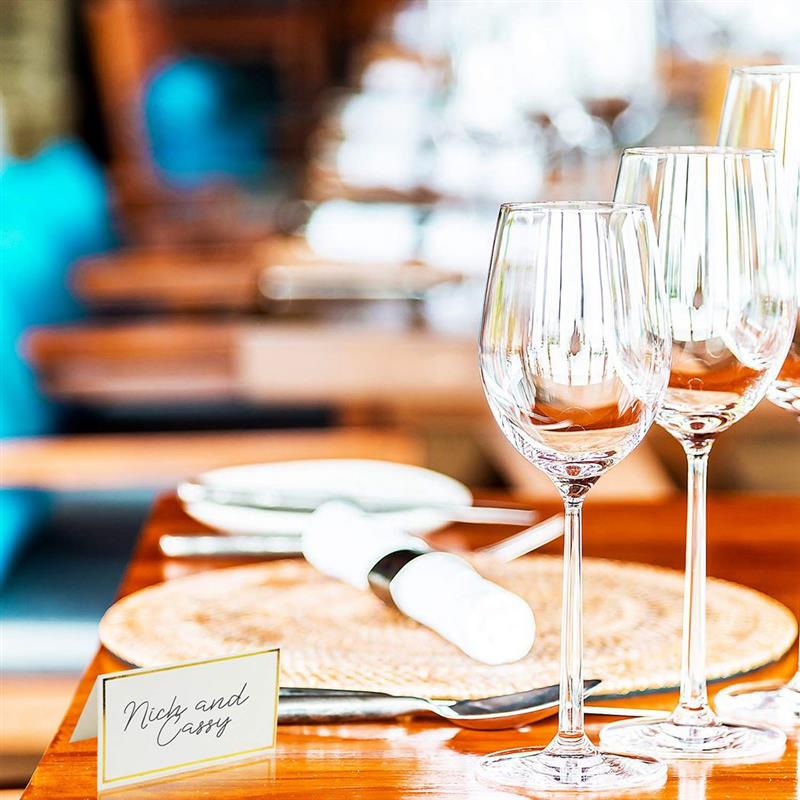 Table Place Cards With Gold Rim