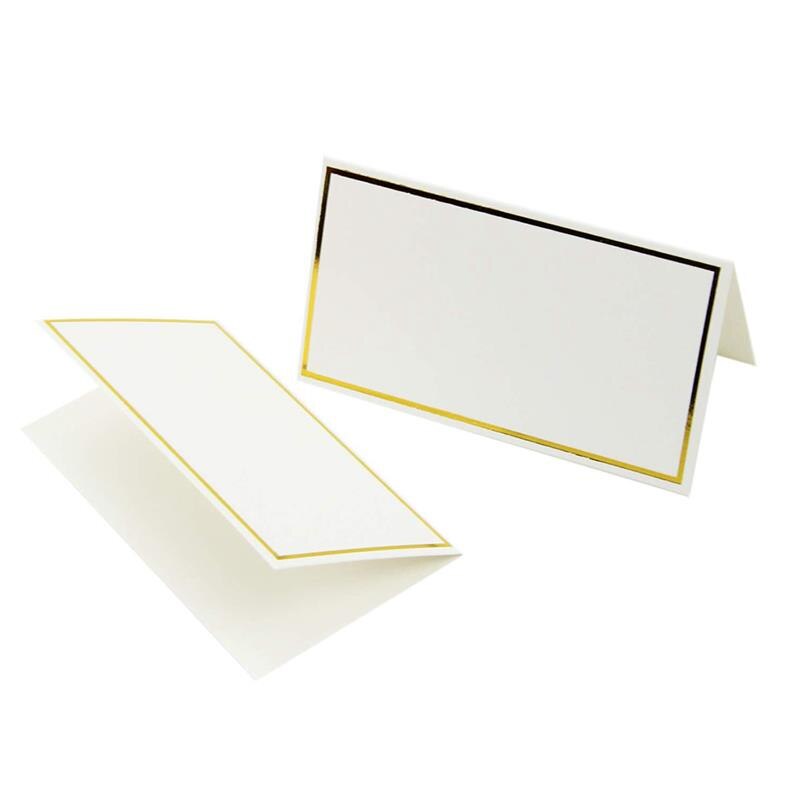 Table Place Cards With Gold Rim