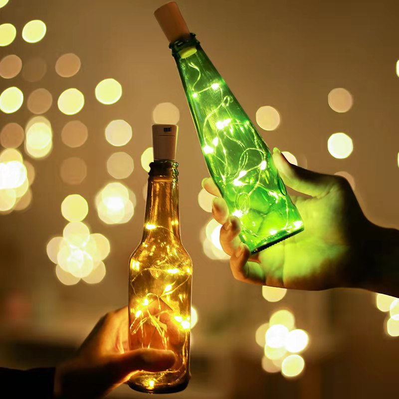 1/3/5/10pcs LED Wine Bottle Lights With Cork Battery Powered