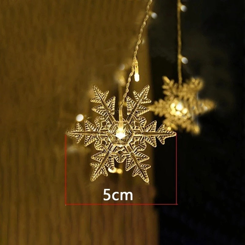 LED Snowflake Christmas String Lights