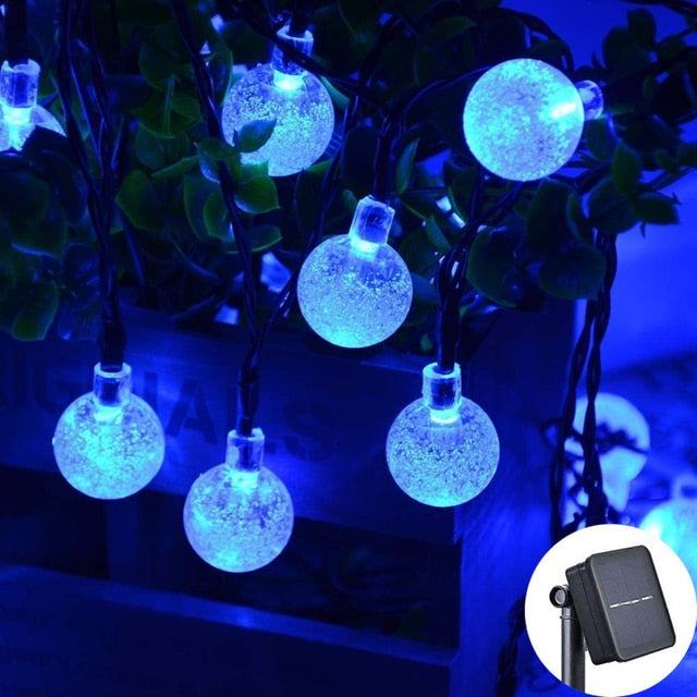 Solar Powered Festoon Lights With Crystal balls 5M/7M/12M