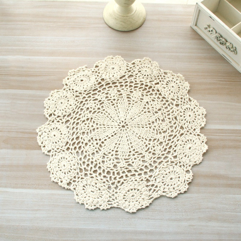 Vintage Hand Crocheted Table Place Mats