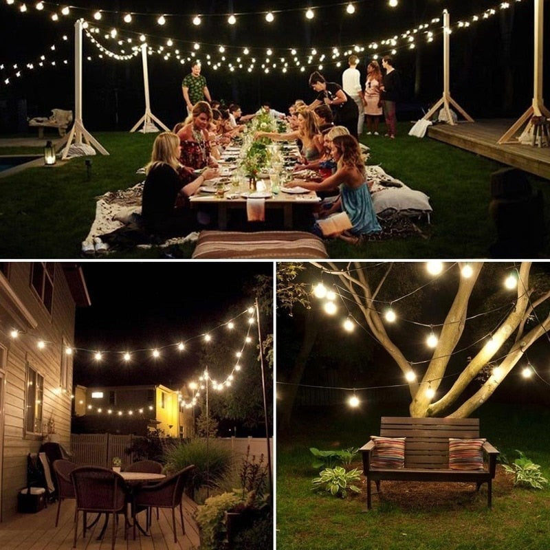 Solar Powered Festoon Lights With Crystal balls 5M/7M/12M