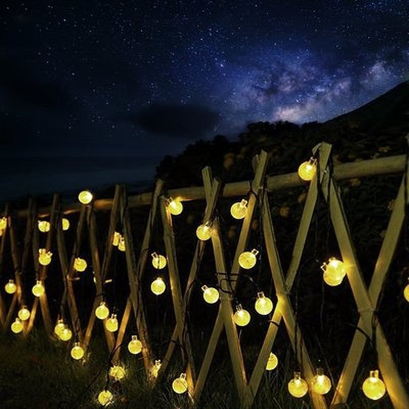 Solar Powered Festoon Lights With Crystal balls 5M/7M/12M
