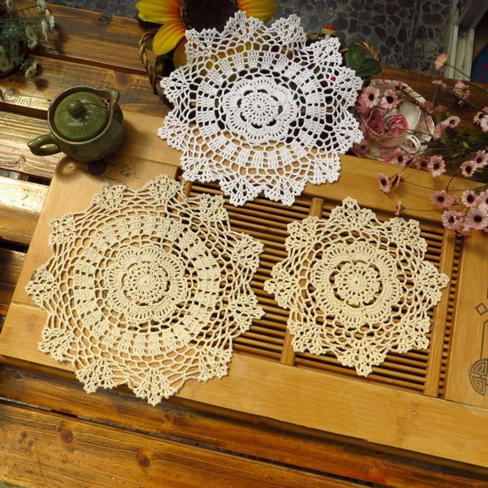 Vintage Hand Crocheted Table Place Mats