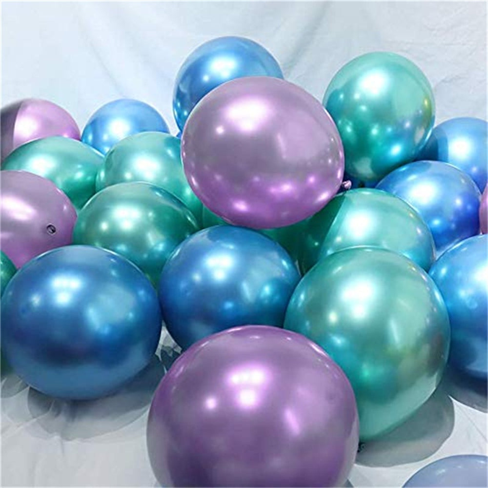 50PCS 5'' Latex Party Balloon Set Multicolor Metallic