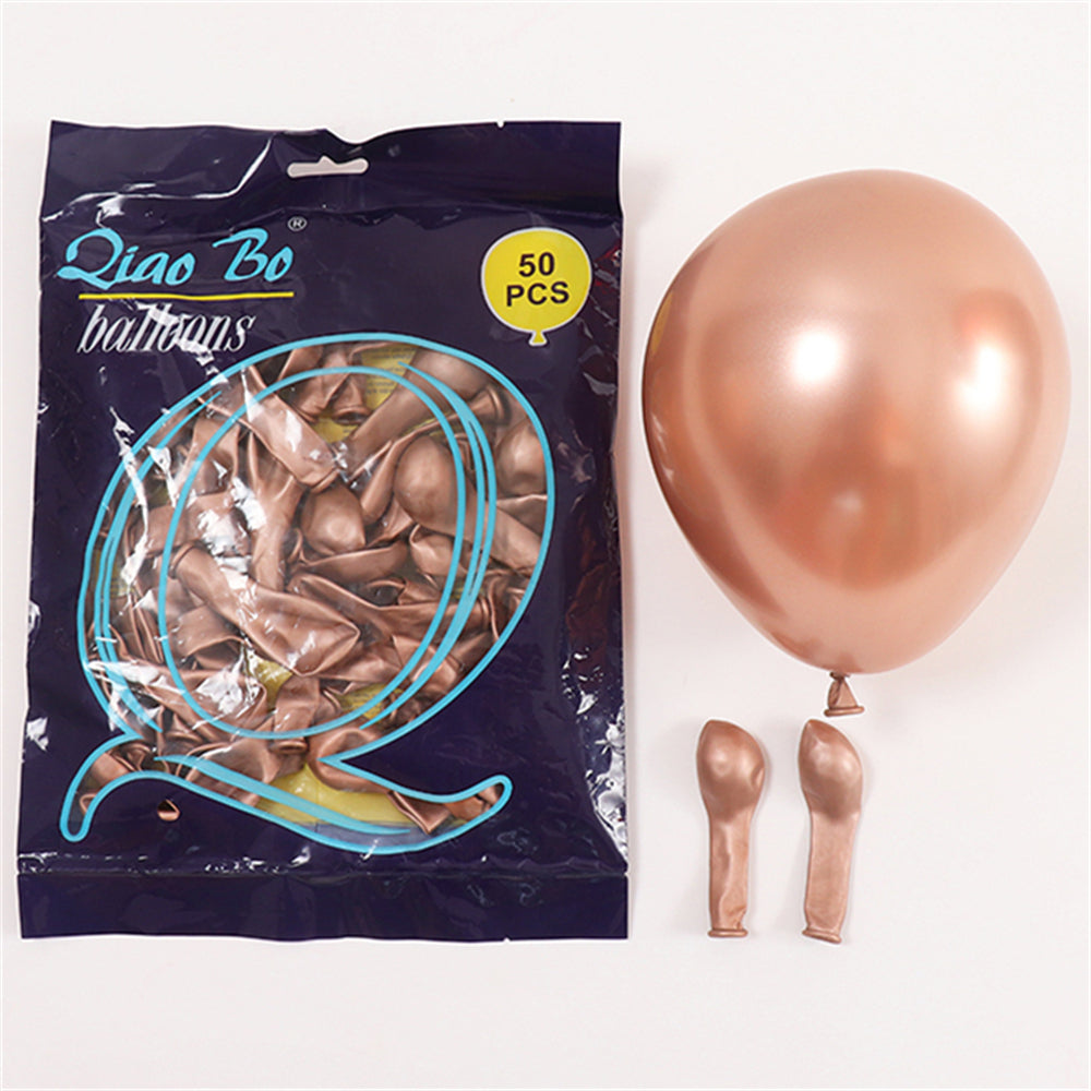 50PCS 5'' Latex Party Balloon Set Rose Gold