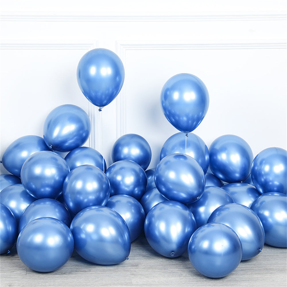 100PCS 5'' Standard Latex Party Balloon Set Pearlized Blue