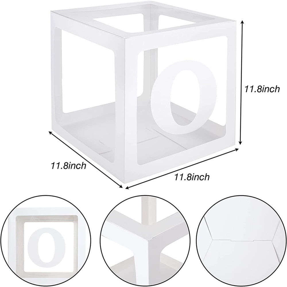 ONE Party Balloons Box Clear Gift Boxes Gift