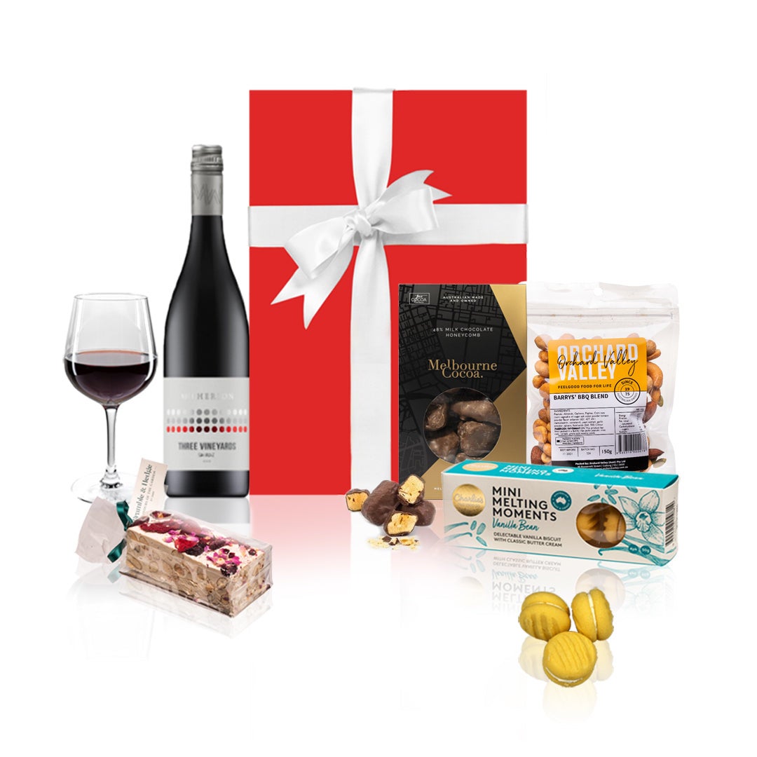 Red Wine & Gourmet Sweets Gift Hamper