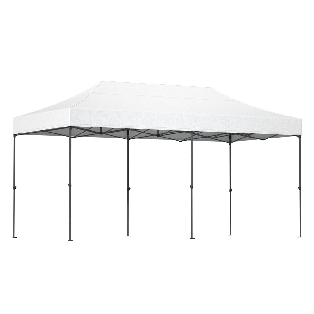 Instahut Gazebo Pop Up Marquee 3x6 Folding Tent Wedding 500D Oxford Fabric White