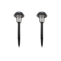 Lenoxx Wireless Solar-Powered Mosquito Killer Lamp (2-Piece, Black)