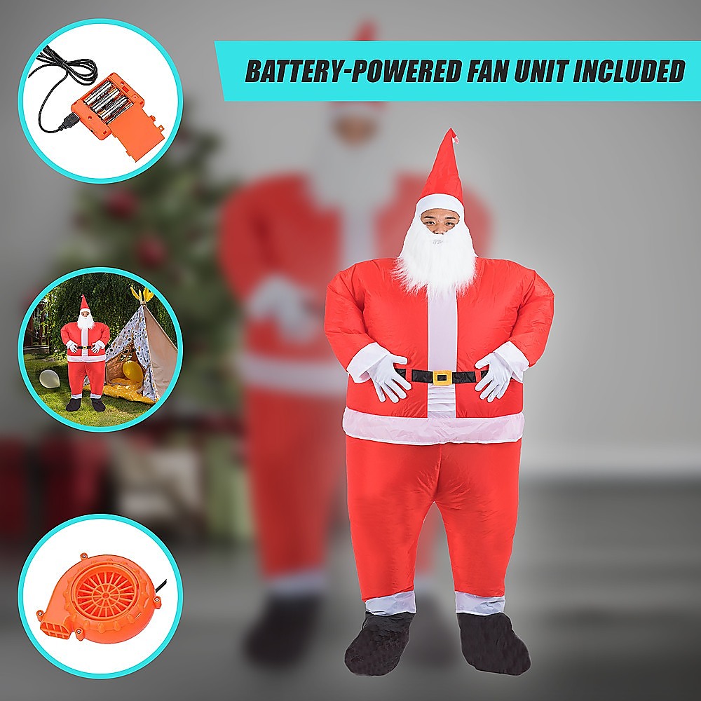 SANTA Fancy Dress Inflatable Suit -Fan Operated Costume