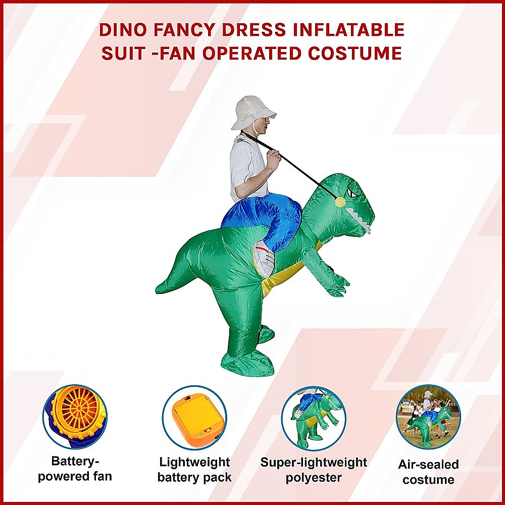 DINO Fancy Dress Inflatable Suit -Fan Operated Costume