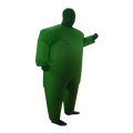 Go Green Inflatable Costume Fancy Dress Suit Fan Operated
