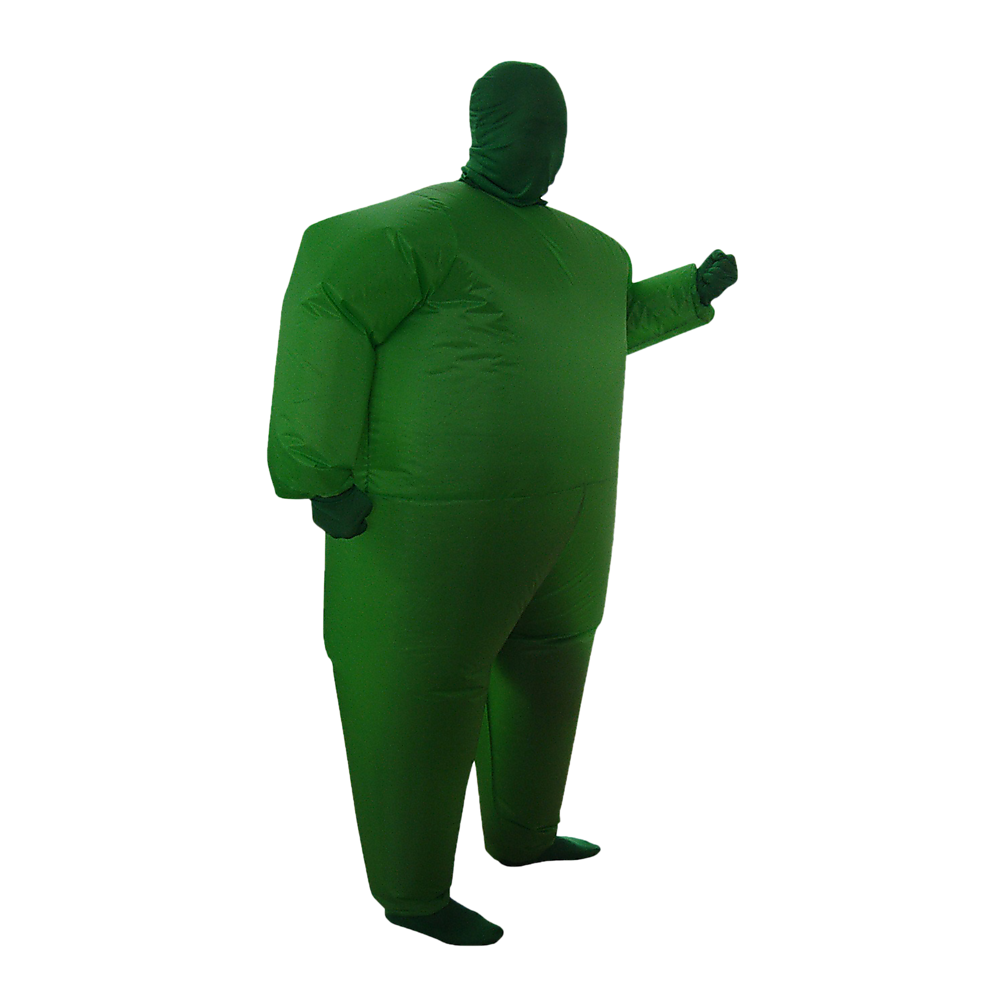 Go Green Inflatable Costume Fancy Dress Suit Fan Operated