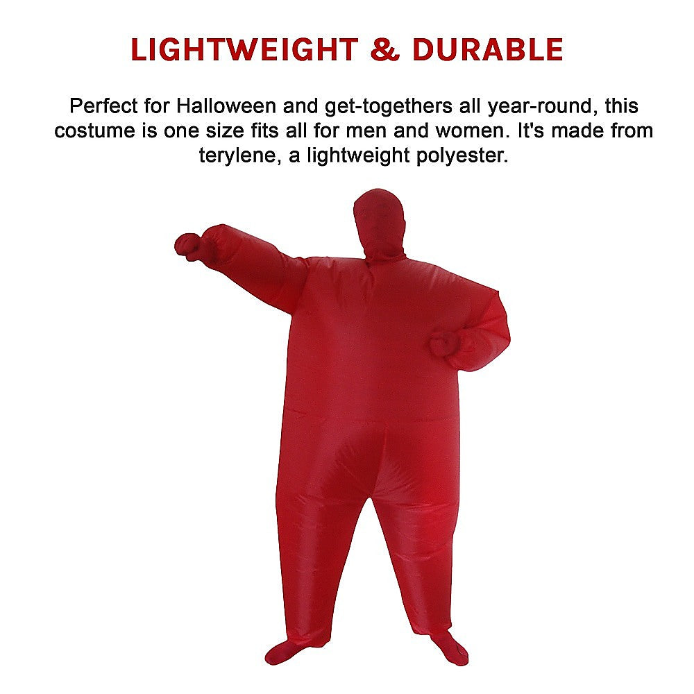 Red Alert Inflatable Costume Fancy Dress Suit Fan Operated