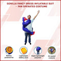 GORILLA Fancy Dress Inflatable Suit -Fan Operated Costume