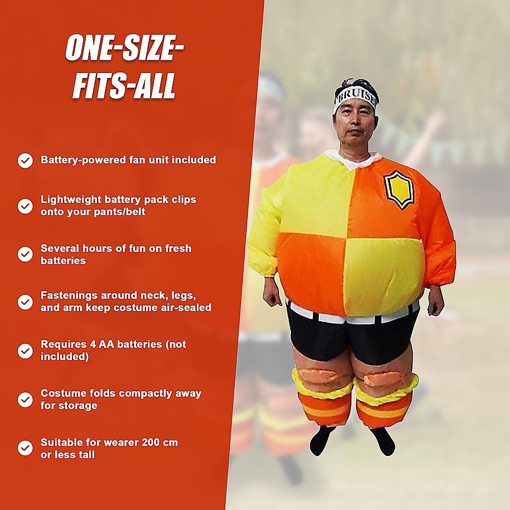 FOOTBALL Fancy Dress Inflatable Suit -Fan Operated Costume