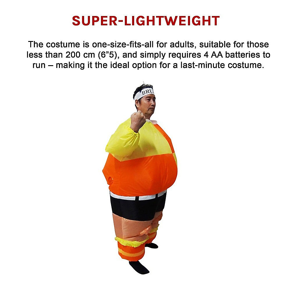 FOOTBALL Fancy Dress Inflatable Suit -Fan Operated Costume