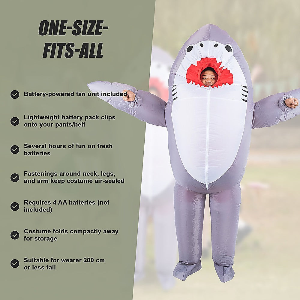 Shark Fancy Dress Fan Inflatable Costume Suit