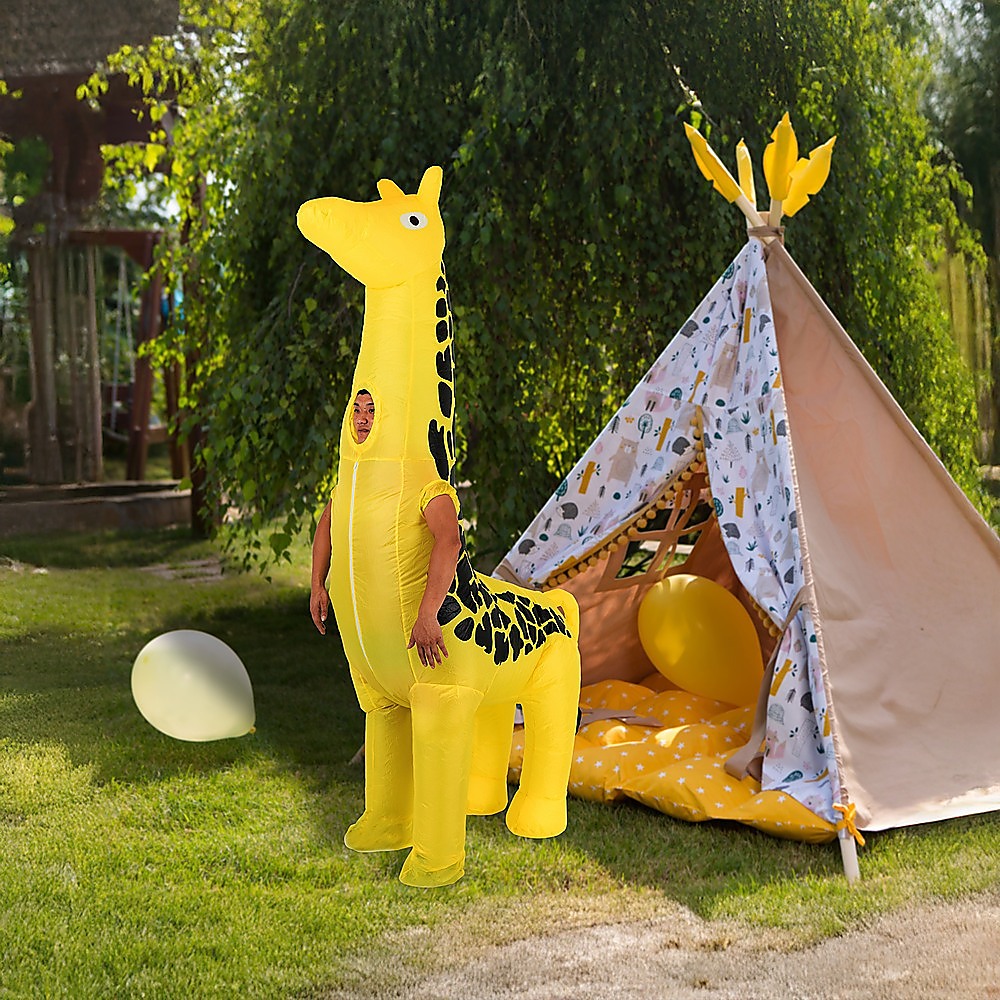 Giraffe Fancy Dress Fan Inflatable Costume Suit