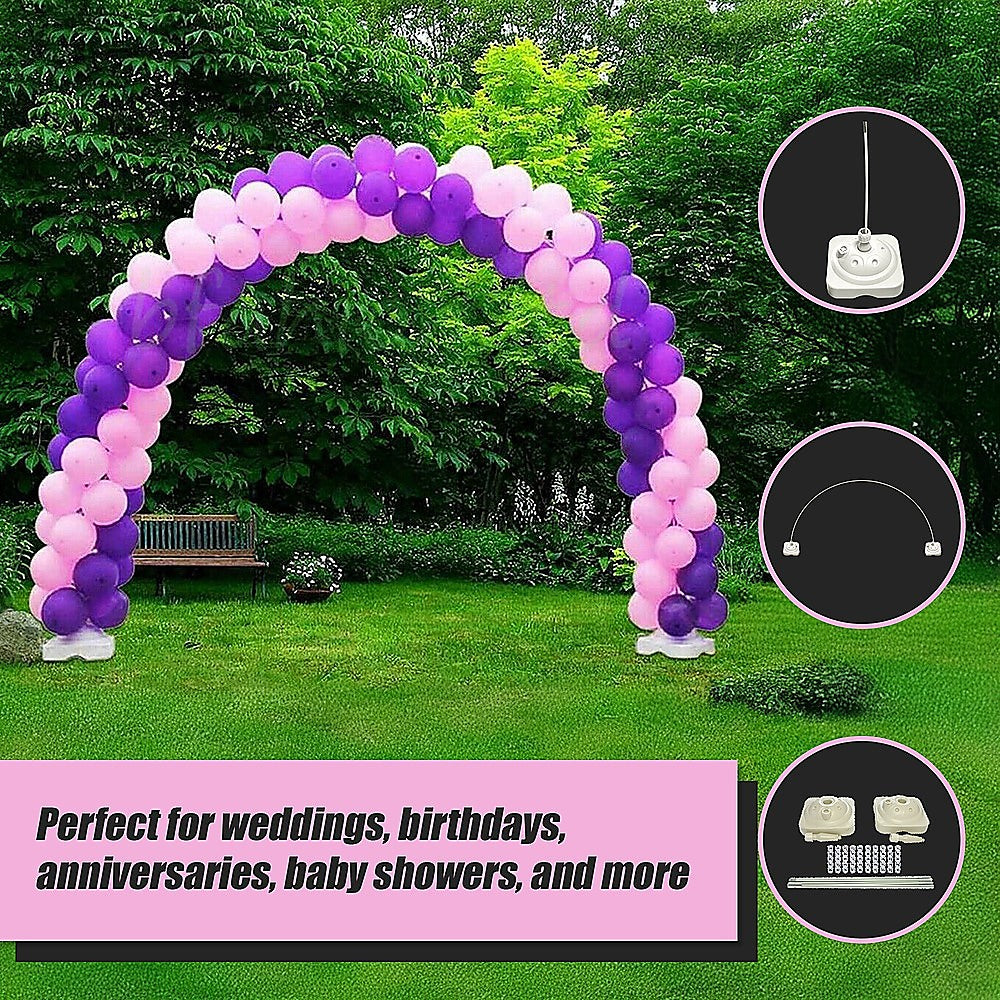 3x4m Full Set Balloon Arch Column Kit Floor Base Stand For Wedding & Party