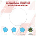 2M Wedding Hoop Round Circle Arch Backdrop Flower Display Stand Frame Background