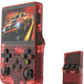 Red Retro Portable Gaming Console with 64GB, 1 Memory Card - 3D Games, HD Display, and Dual Joysticks