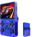 Blue Retro Portable Gaming Console with 128GB, 1 Memory Card - 3D Games, HD Display, and Dual Joysticks