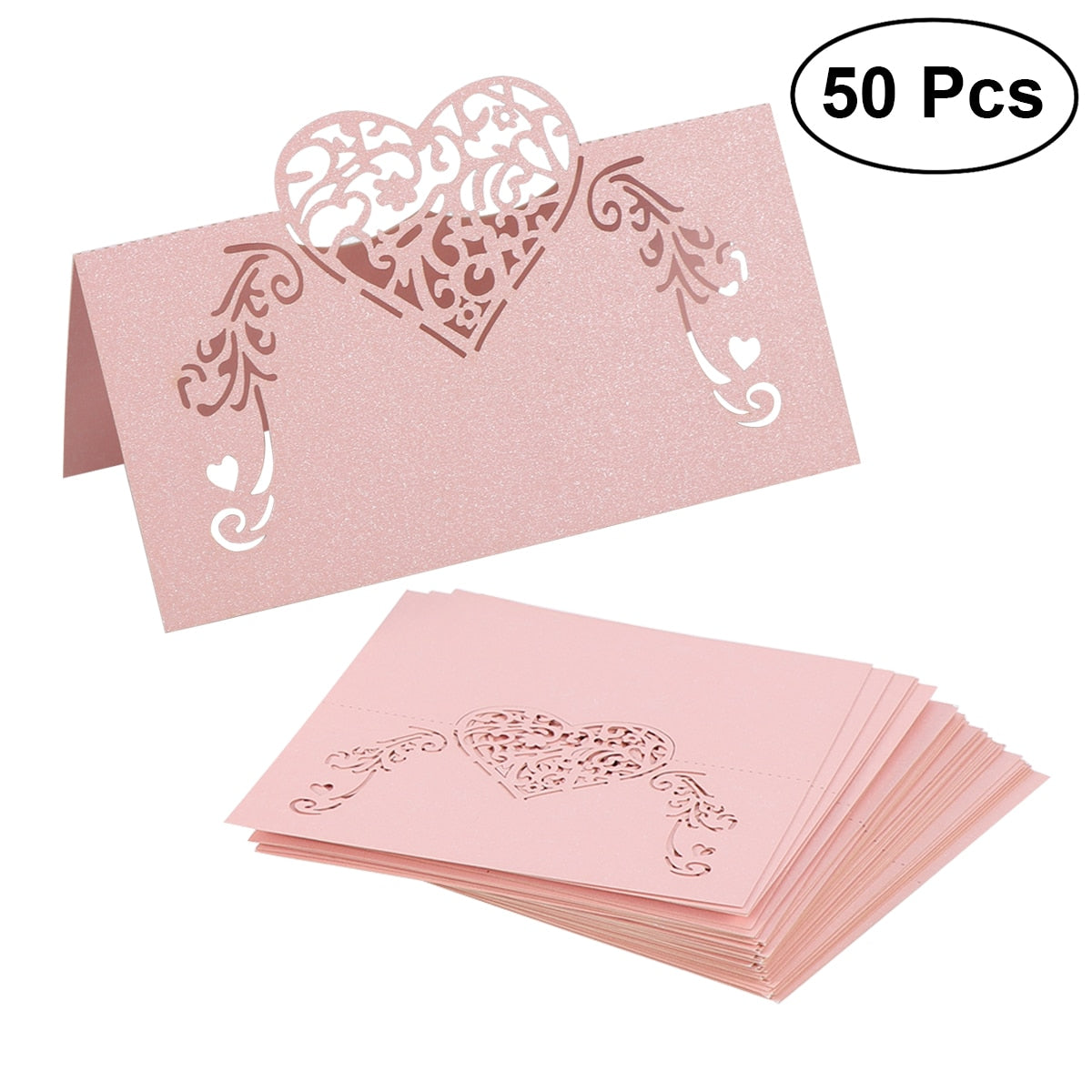 Laser Cut Heart Shaped Place Cards