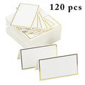 Table Place Cards With Gold Rim