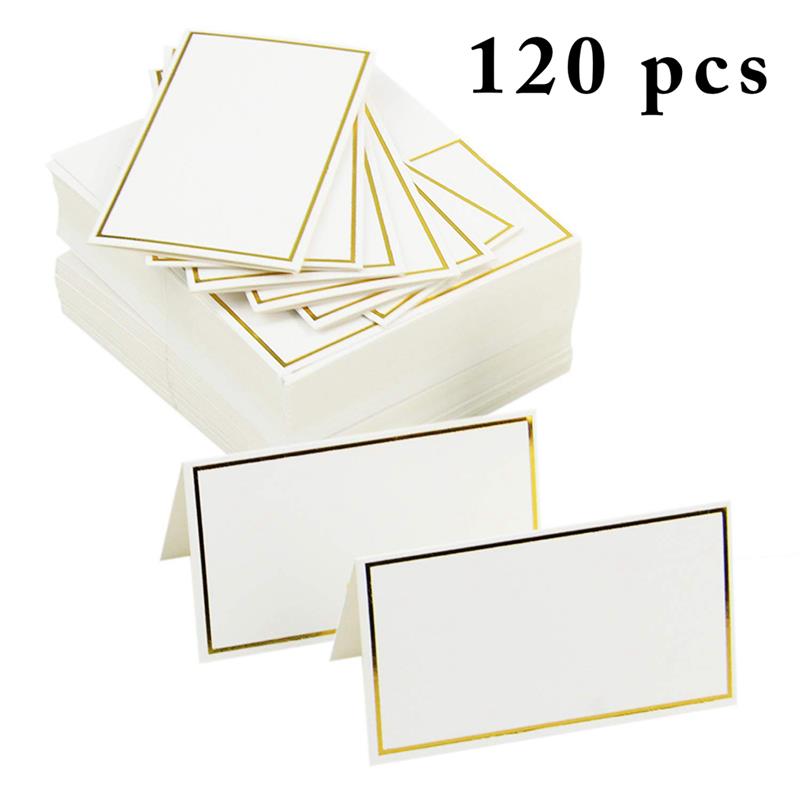 Table Place Cards With Gold Rim