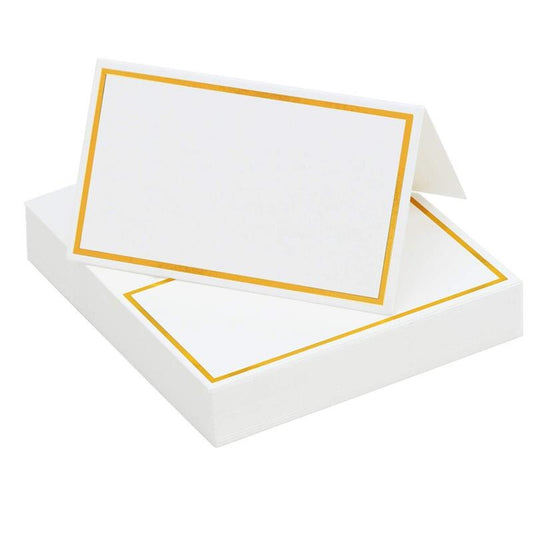 Table Place Cards With Gold Rim
