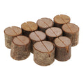 Vintage Wood Log Block Card Holders