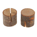 Vintage Wood Log Block Card Holders