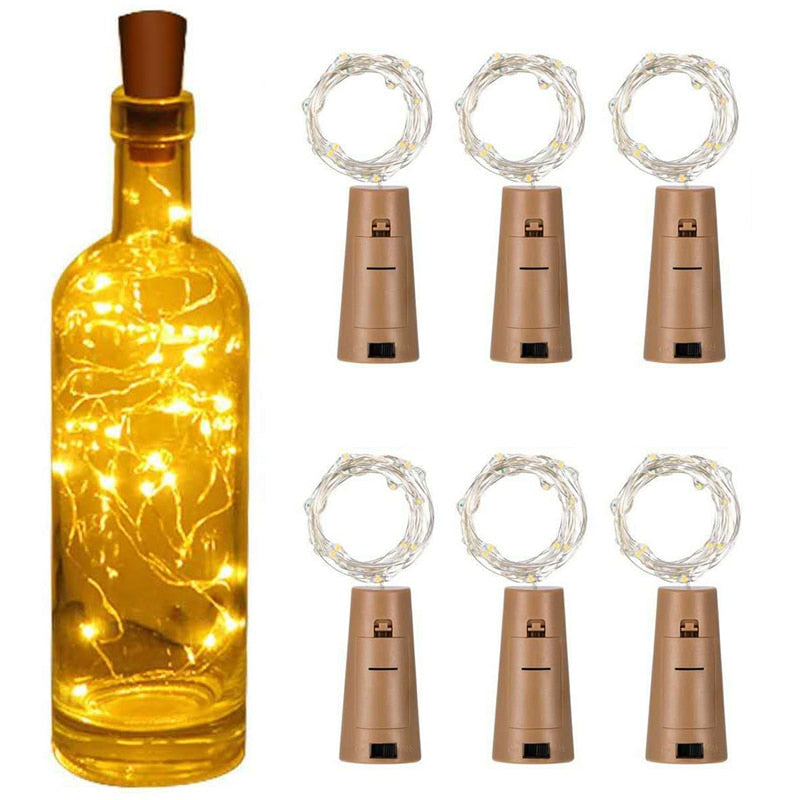 20/10/5/3pcs LED Bottle Lights With Cork