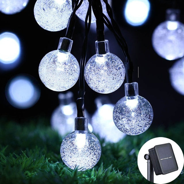 Solar Powered Festoon Lights With Crystal balls 5M/7M/12M