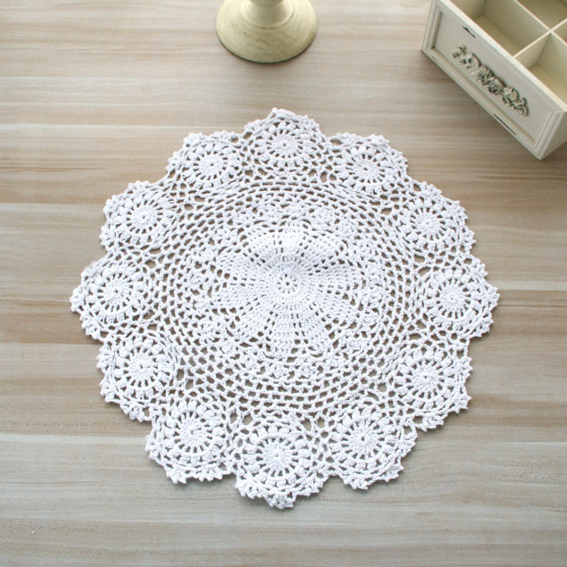 Vintage Hand Crocheted Table Place Mats