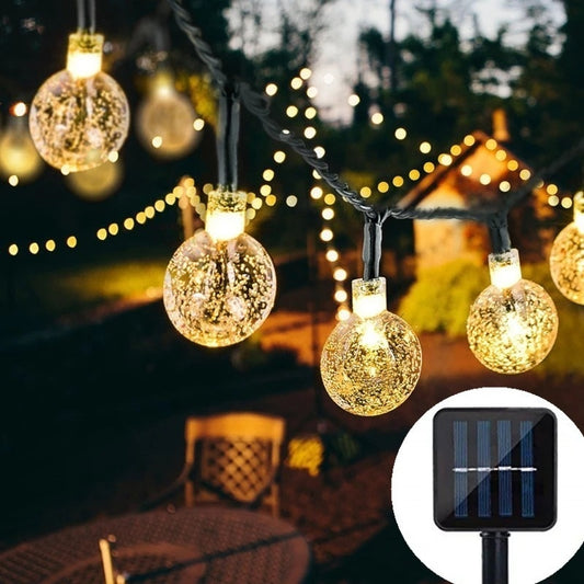 Solar Powered Festoon Lights With Crystal balls 5M/7M/12M