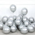 50PCS 5'' Latex Party Balloon Set Metallic Silver