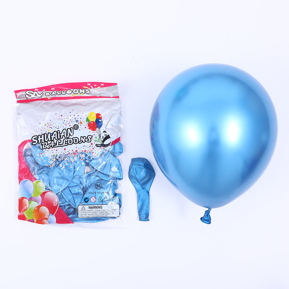 100PCS 5'' Standard Latex Party Balloon Set Pearlized Blue