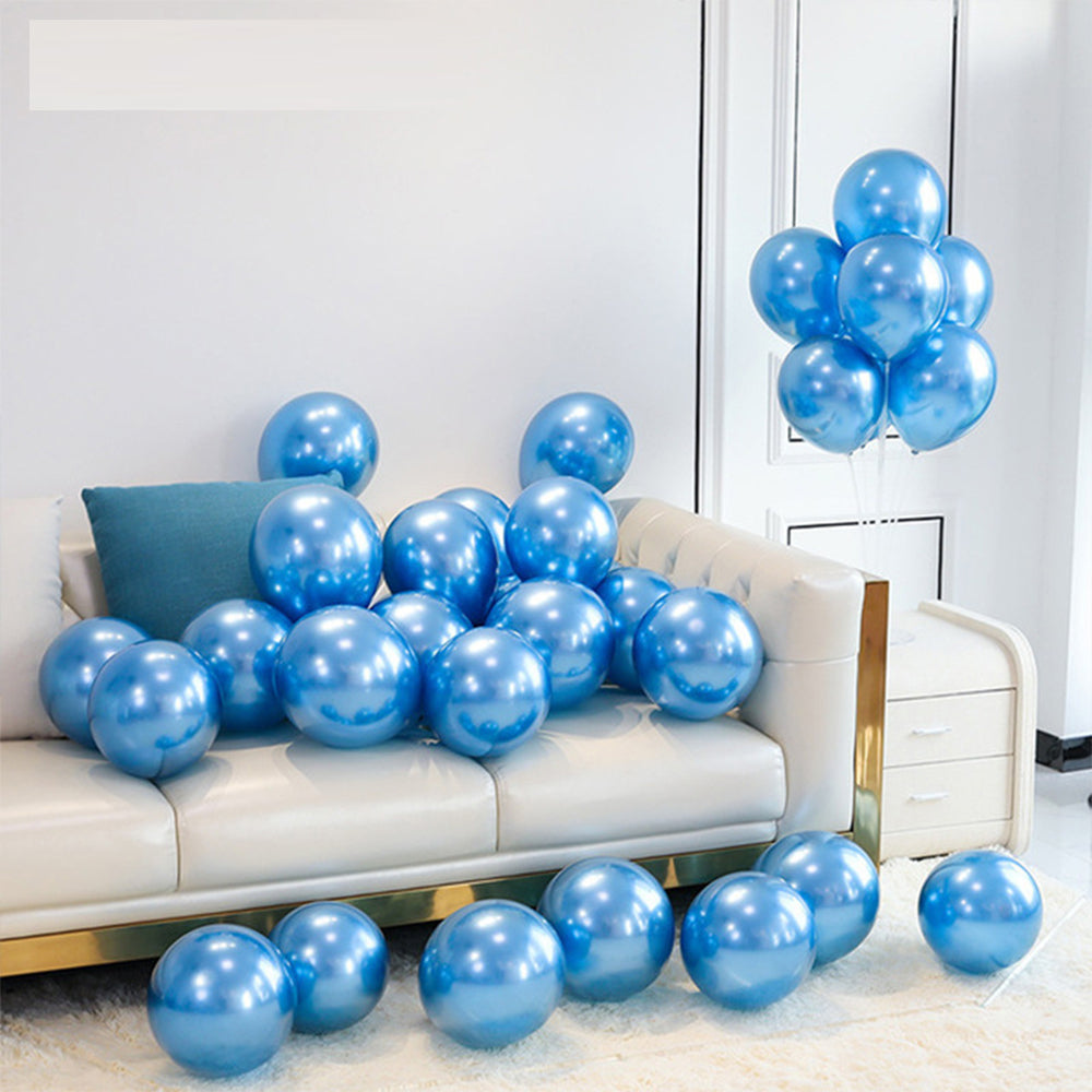 100PCS 5'' Standard Latex Party Balloon Set Pearlized Blue