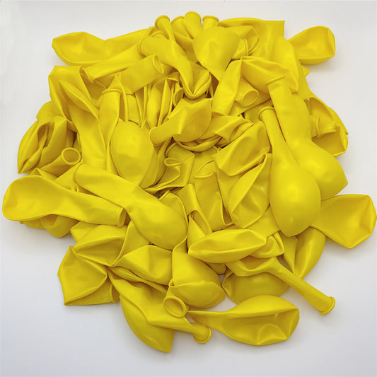 100PCS 5'' Standard Latex Party Balloon Set Pearlized Yellow