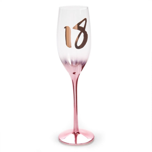 18th Birthday Blush Champagne Flute